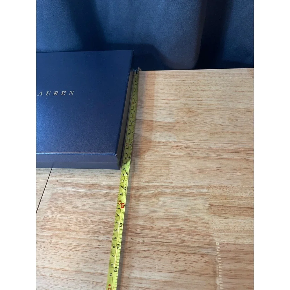 Ralph Lauren Navy Blue Gold‎ Logo Gift Storage Box 15.5x11.5x2 Large Authentic
